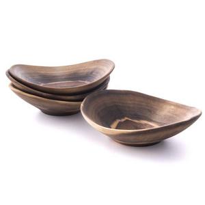Andrew Pearce 7" Black Walnut Live Edge Bowl, Set of 4