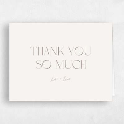Light Oatmeal, Beige Wedding Thank You - Papyrus Landscape