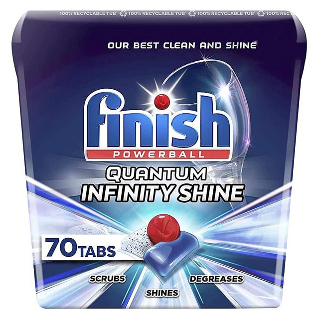 Finish Quantum Infinity Shine - 70 Count - Dishwasher Detergent - Powerball - Our Best Ever Clean and Shine - Dishwashing Tablets - Dish Tabs