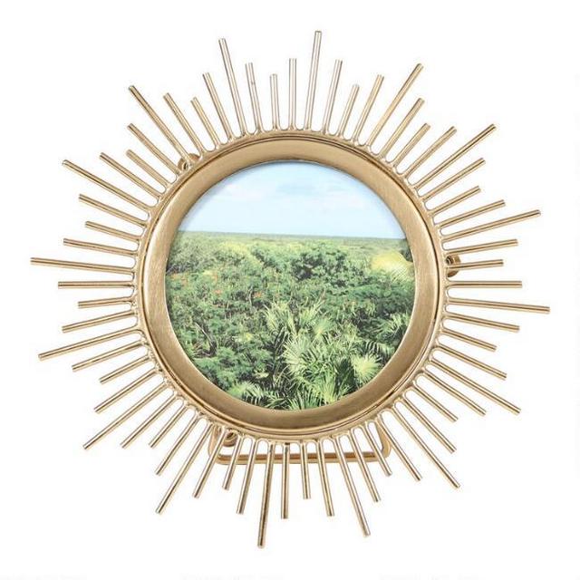 Gold Metal Sunburst Frame
