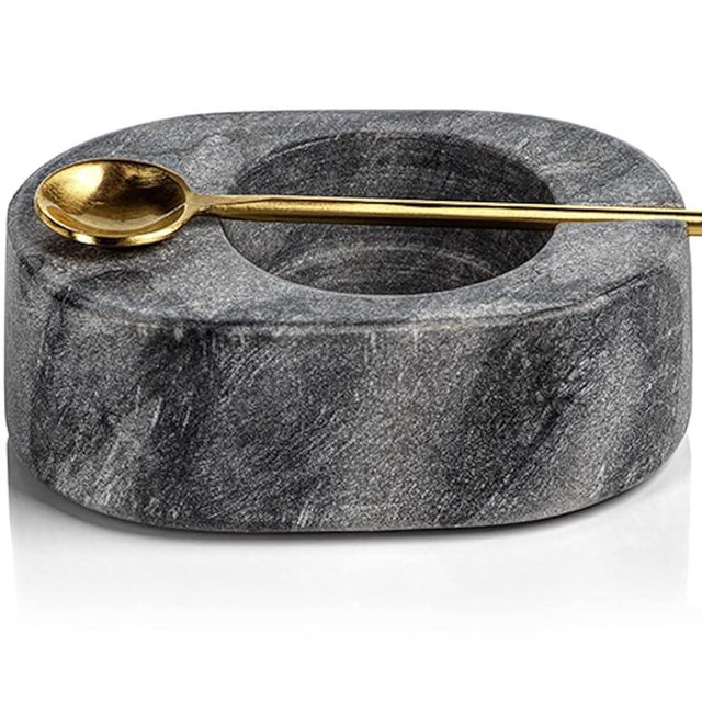 Zodax | Tuscan Gray Marble | Salt and Pepper Cellar