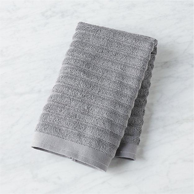 channel grey cotton hand towel