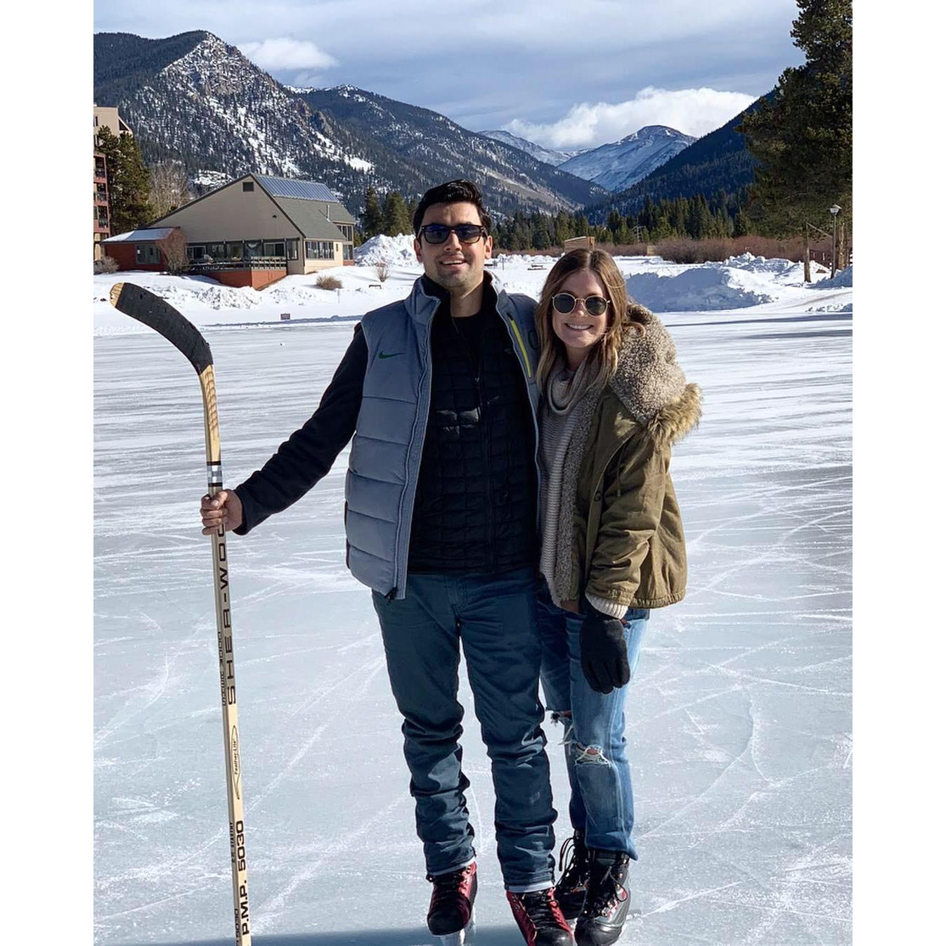 Our first trip to Colorado! Went ice skating in Keystone.