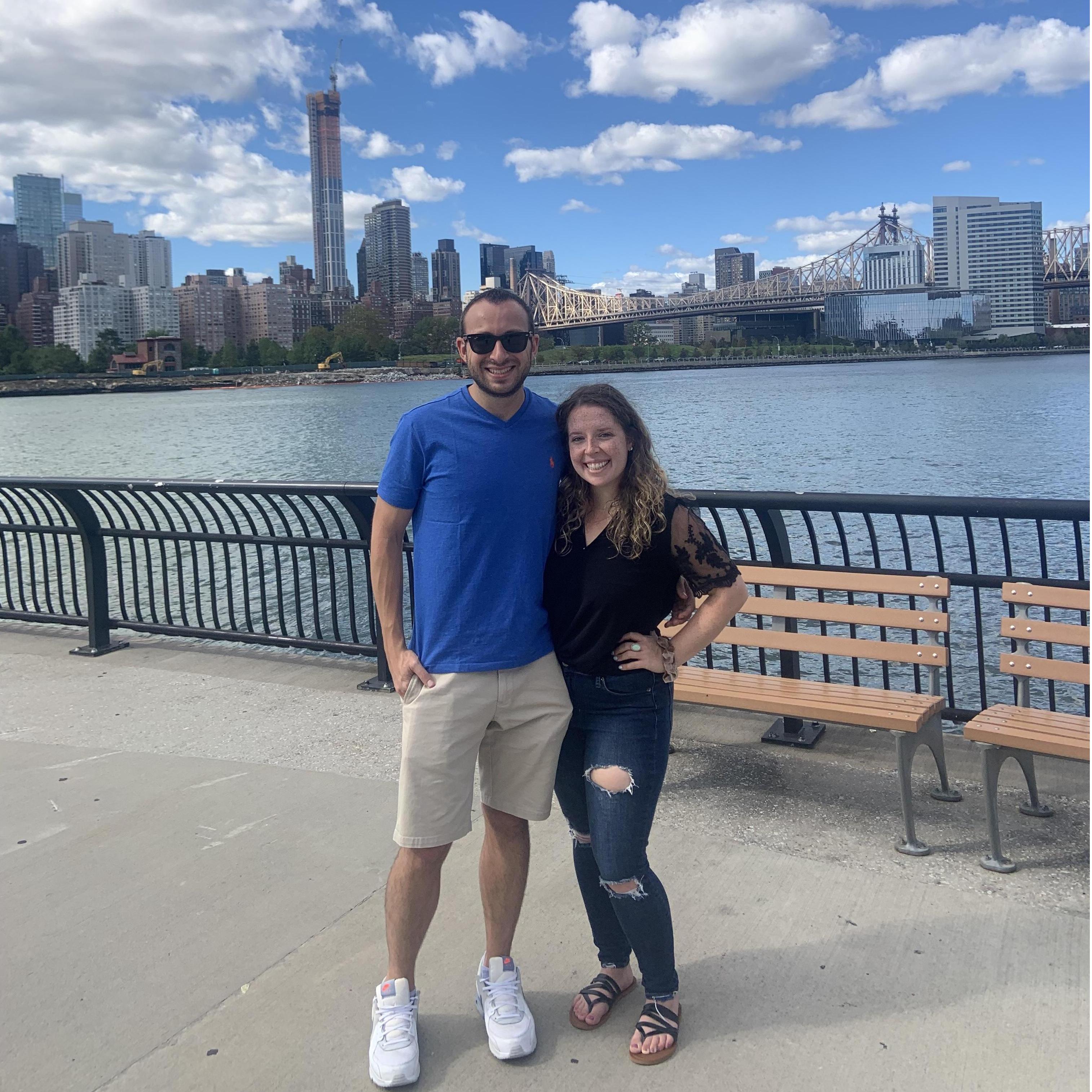 Right after getting their keys for their first apartment together in LIC!
