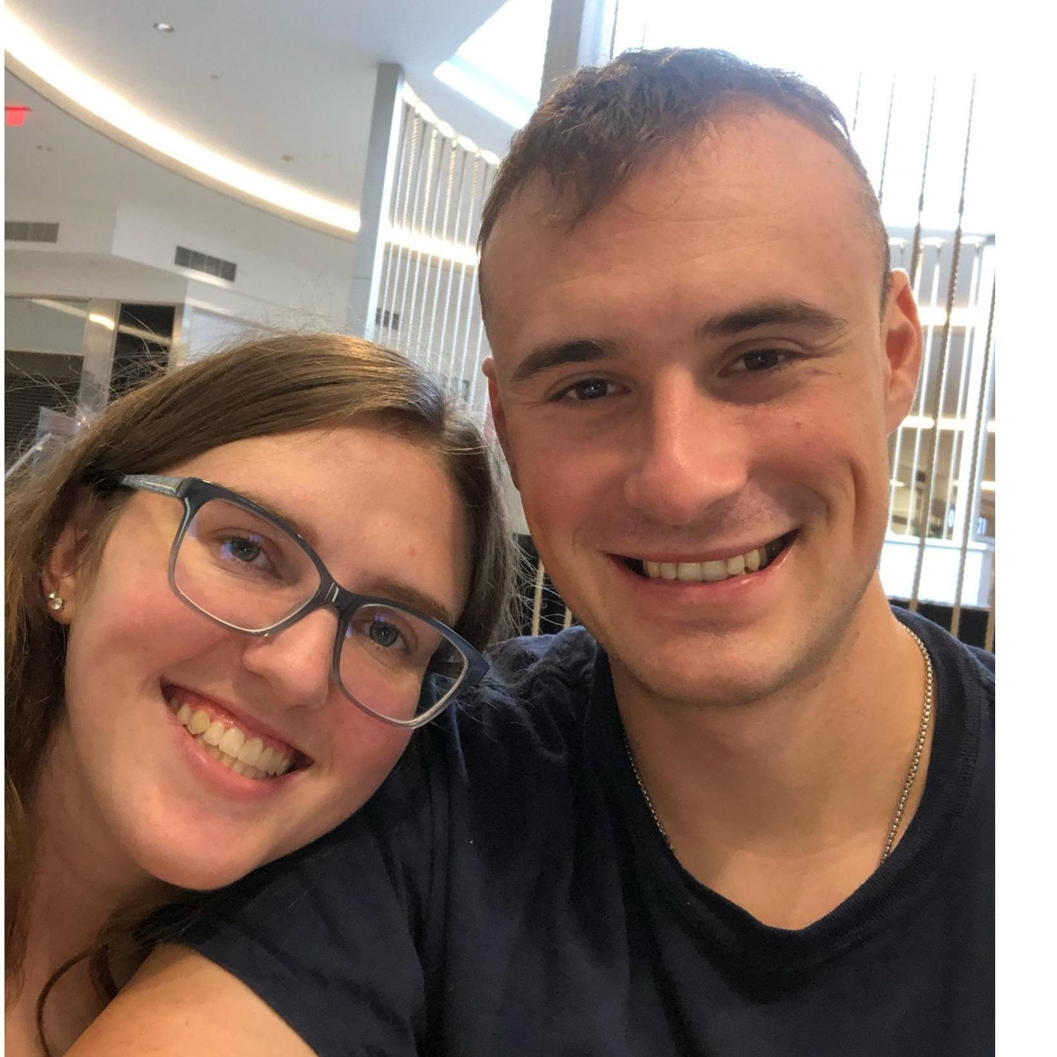 Us at the mall (we did a lot of mall dates at the start)