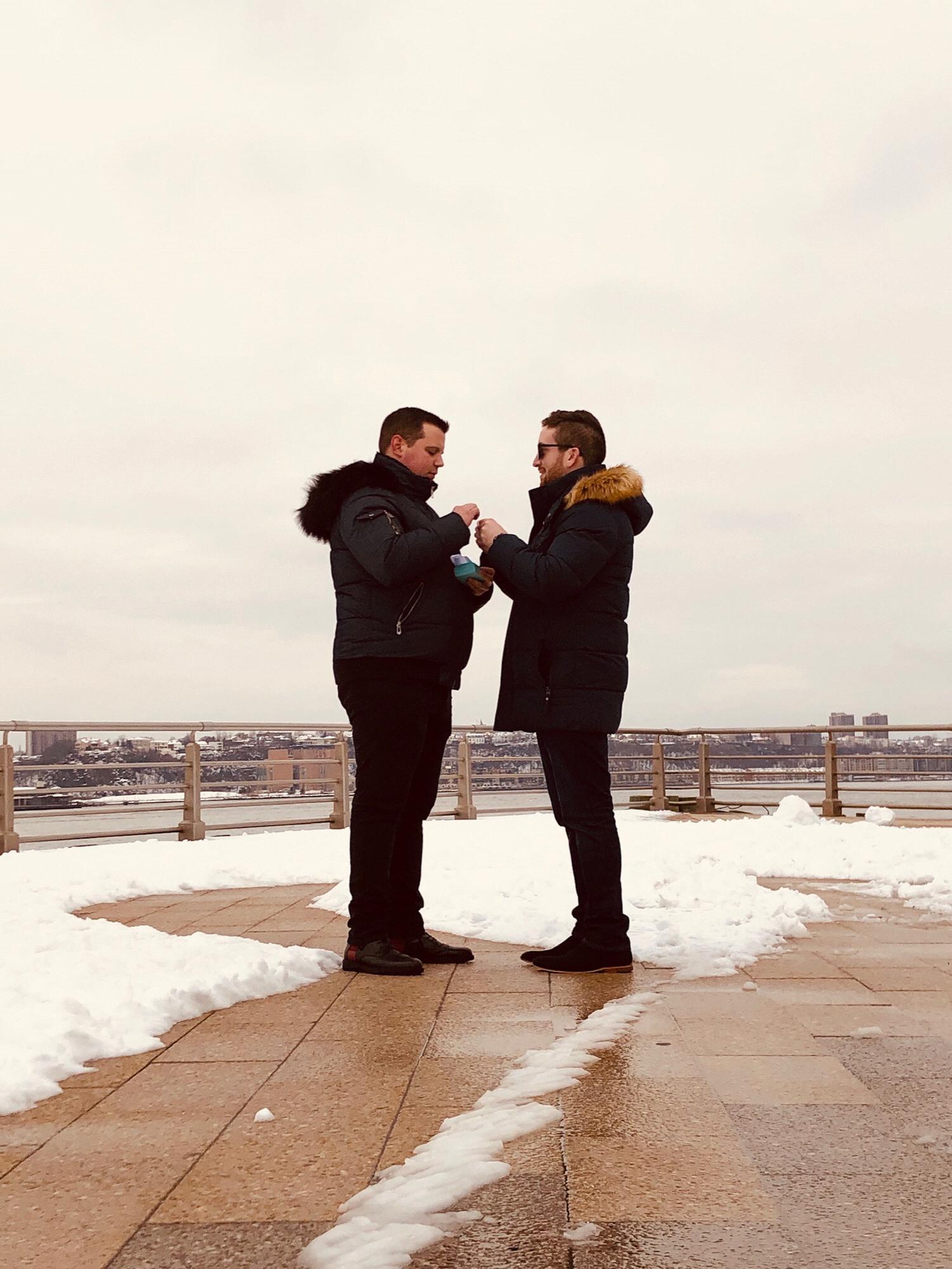 Engaged on Pier 64 in New York City!