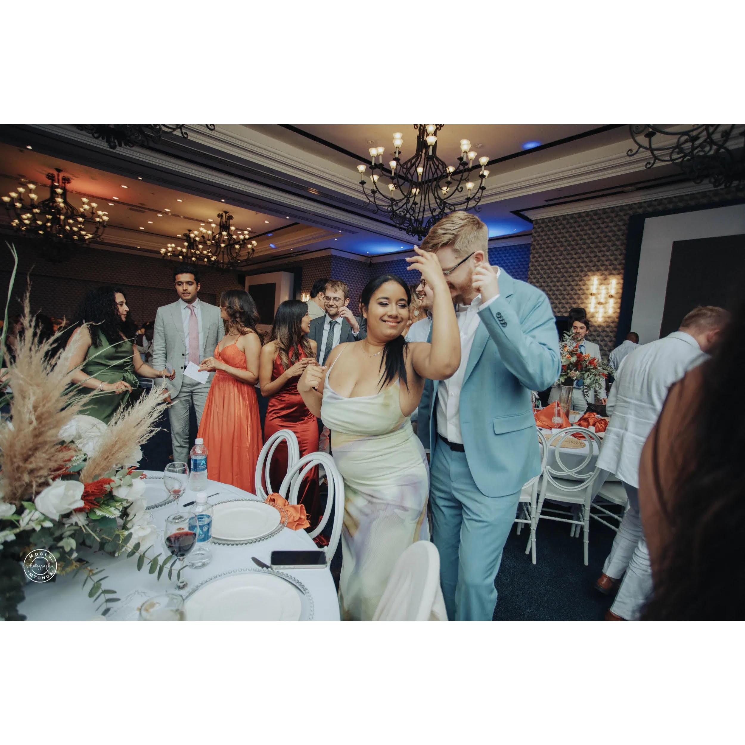 At our friends' wedding in Zambia!