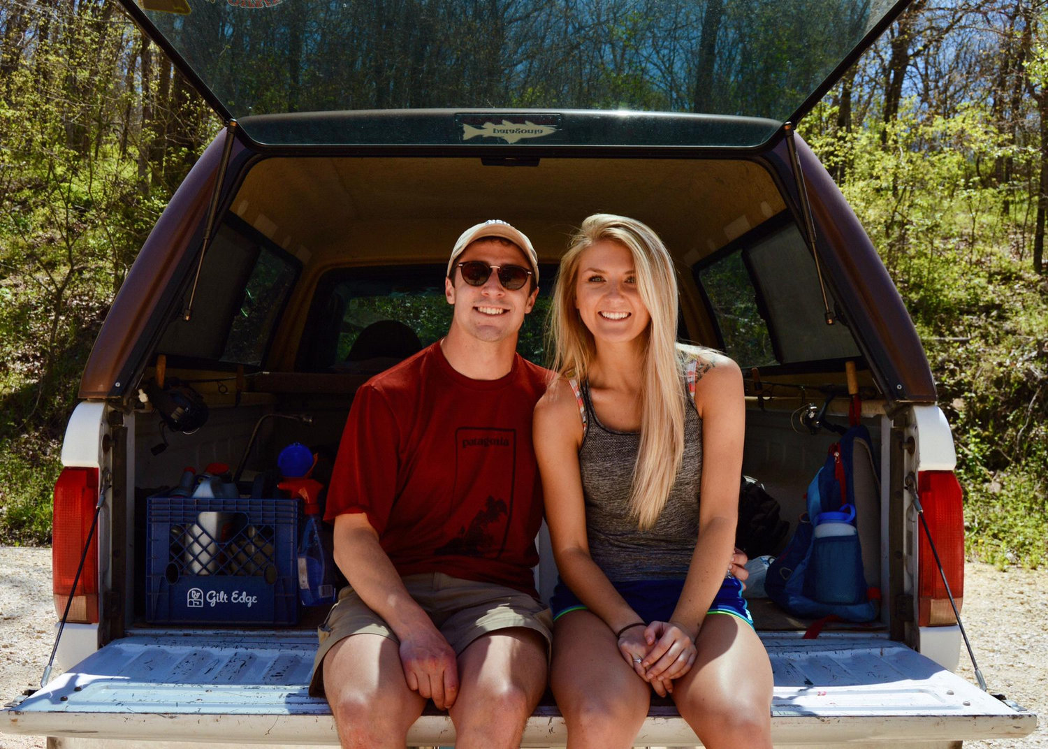 On our second date, we hiked 5 miles, and ended the date by cooking breakfast burritos on the tailgate.
Lincoln Lake, Arkansas