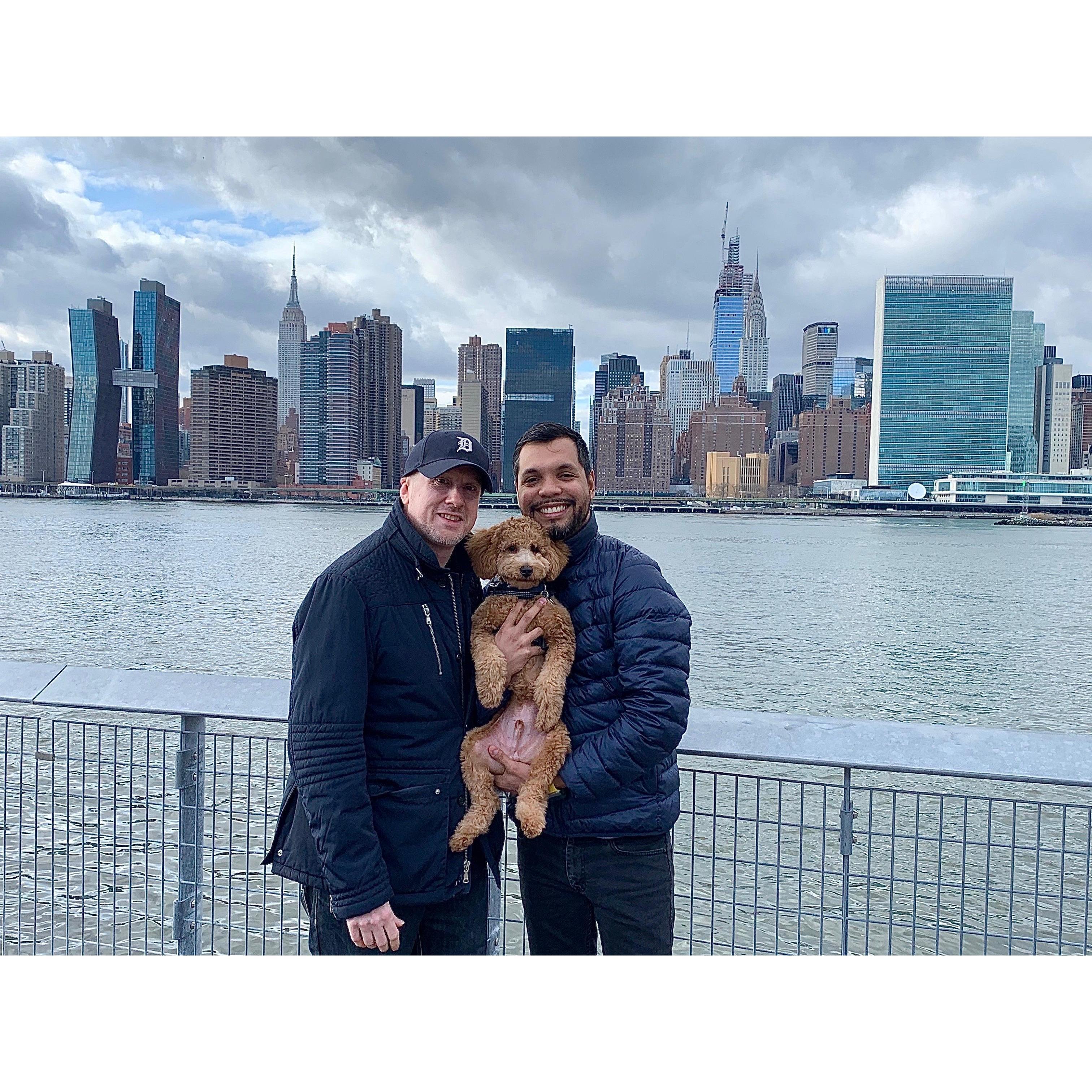In Long Island City after an afternoon at the dog park