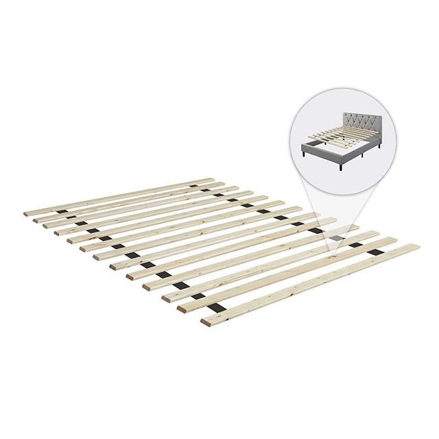 Mayton 0.75-Inch Heavy Duty Mattress Support Wooden Bunkie Board/Slats, King, Beige