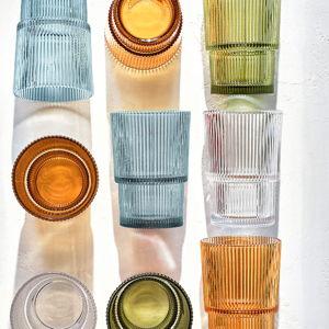 Atwell Stackable Textured Ribbed Double Old-Fashioned Glass