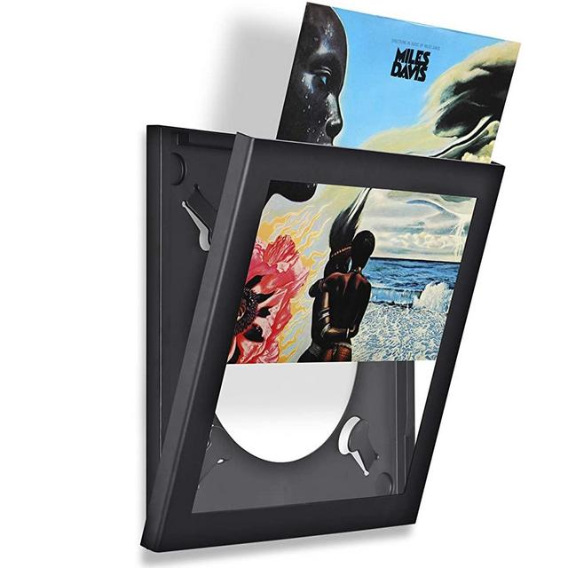 Show & Listen Album Cover Display Frame, Flip Frame Displays Vinyl Records, 12.5x12.5, Black
