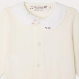 Bonpoint Tintina pyjamas with hand-embroidered swans and organic cotton pointelle knit