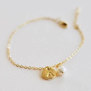 Engraved Initial Bracelet