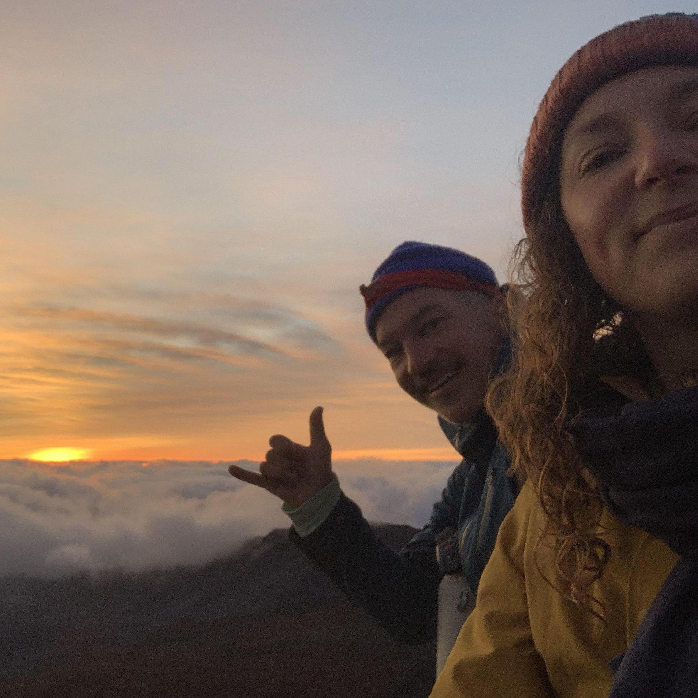 we watched an epic Haleakala sunrise . . .