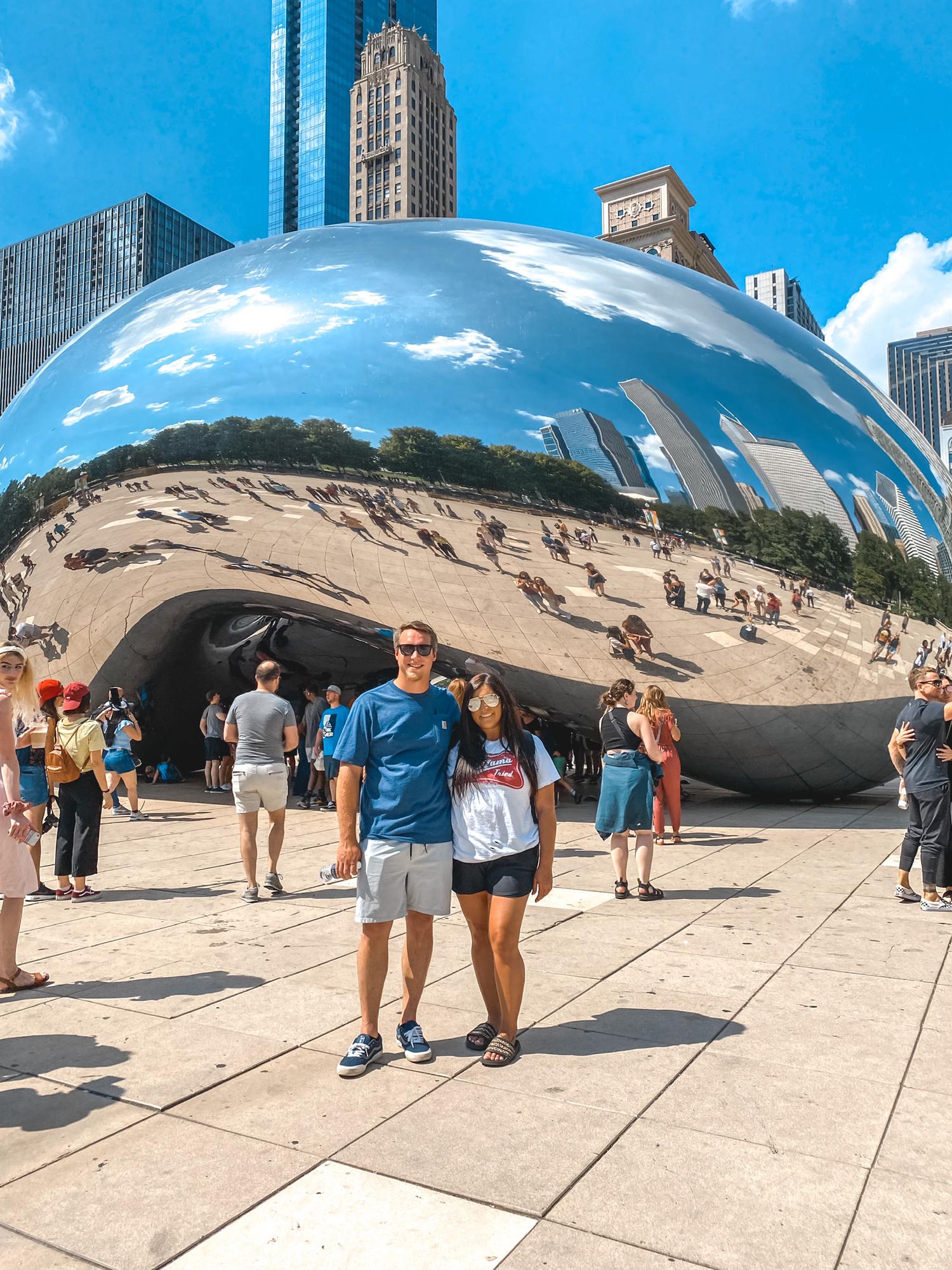 Beaning from ear to ear! On our Chicago trip we of course had to get a picture with the Bean as it was Brandon’s first time in the Windy City.