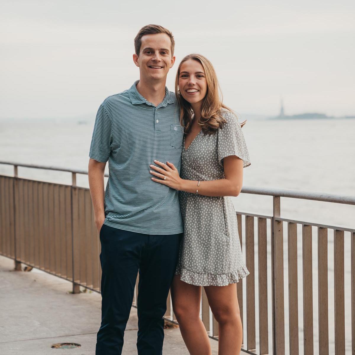 October 8, 2021 - On a scenic walk to drinks with Mark & Cindy DeTrempe in NY, Luke paused to ask Amanda to spend the rest of their lives together!