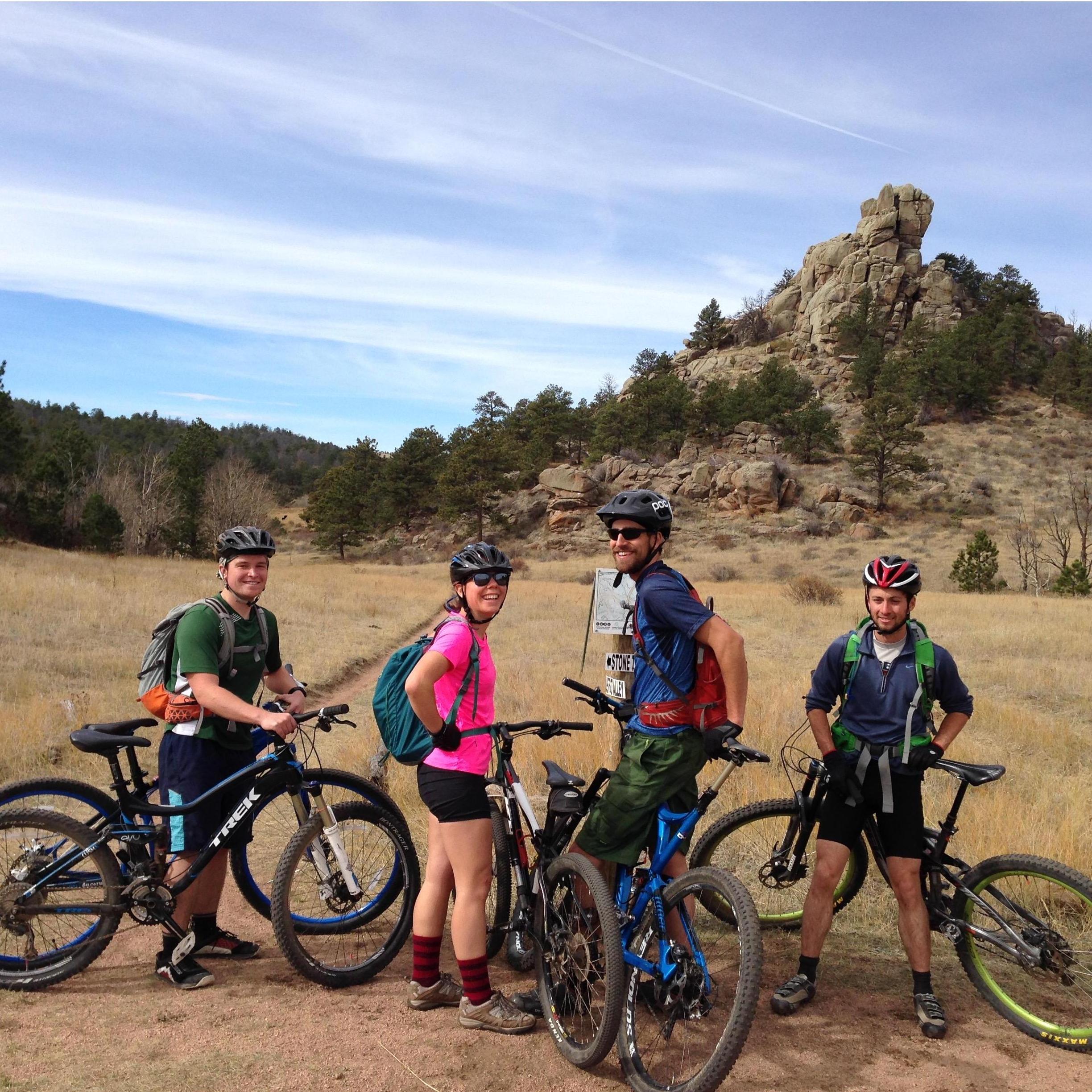 Our first camping trip together, and Annette's first time on a mountain bike!