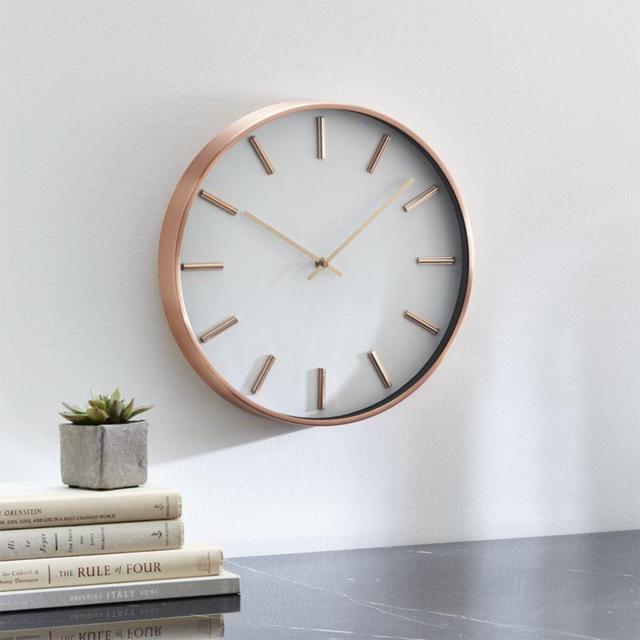 Crate and Barrel - Copper 14" Wall Clock