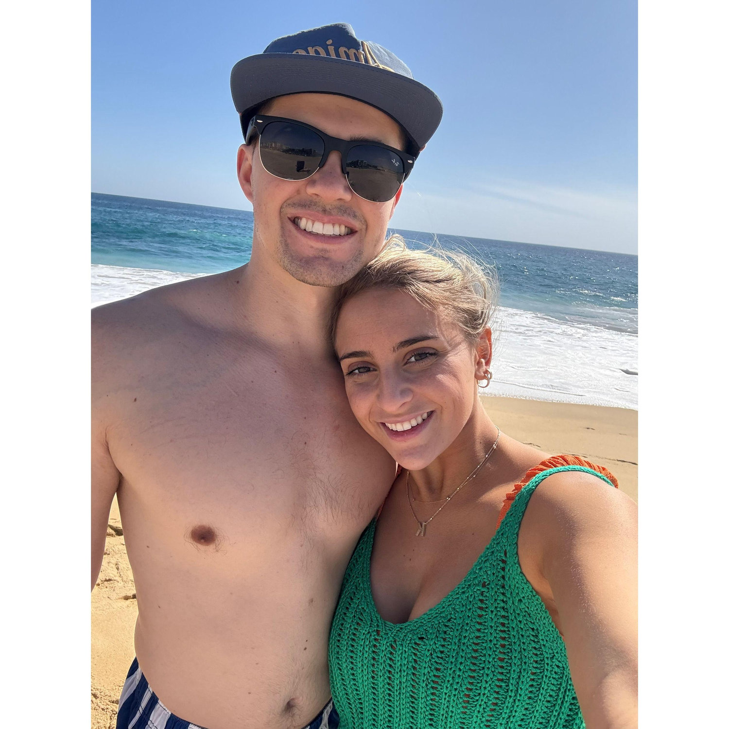 Our first vacation was for a wedding in Cabo. Landon and I walked through the jewelry store in the resort to look at engagement rings and it made me giddy!