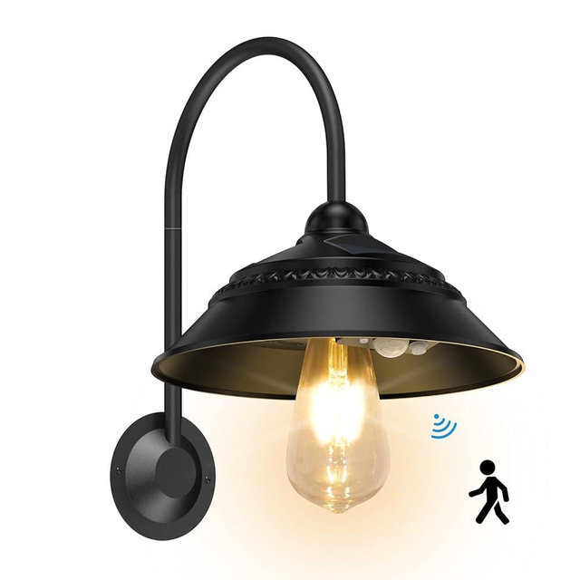 Aqonsie Solar Barn Light Outdoor With 3 Lighting Modes & Motion Sensor Wall Sconces, Rustic Chicken Coop Lights, Waterproof Wall Mount Light for Barn/Shed/Farmhouse/Porch