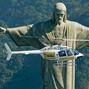 Helicopter Ride over Christ The Redeemer