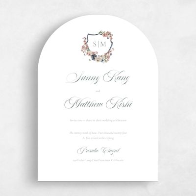 Green Arch Wedding Invitation - Windansea Portrait