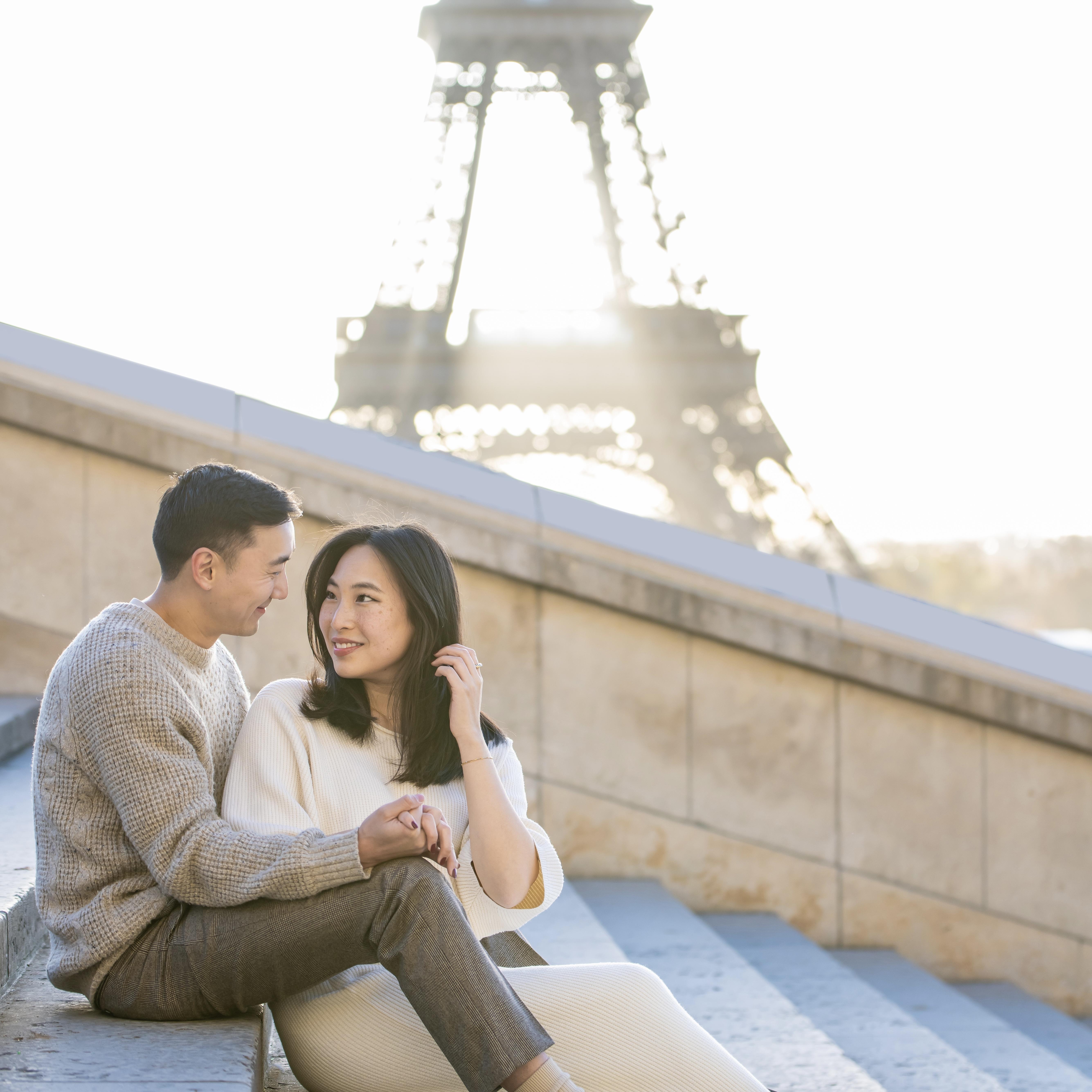 A magical moment under the Eiffel Tower