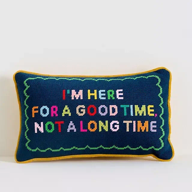 Furbish Studio Game Day Petite Needlepoint Pillow