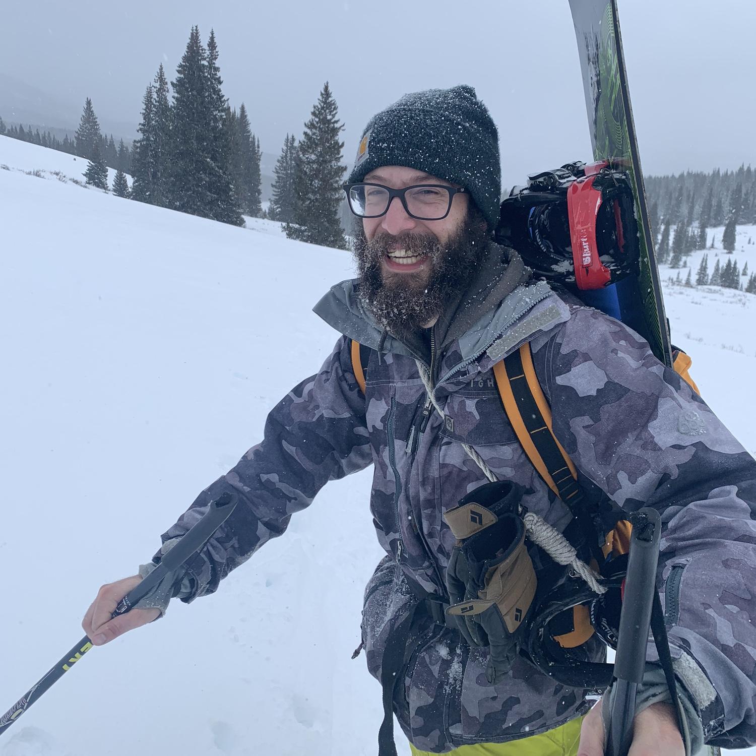 Hut Trip on Vail Pass, 2021. Most grueling snow shoe trip because of the snow conditions. Lucky to have Alana, Andrew, Dodd, Zach and Michelle to keep us going!