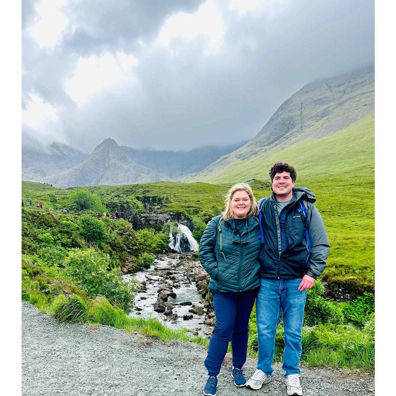 Hiking at the Fairy Pools on the Isle of Skye
