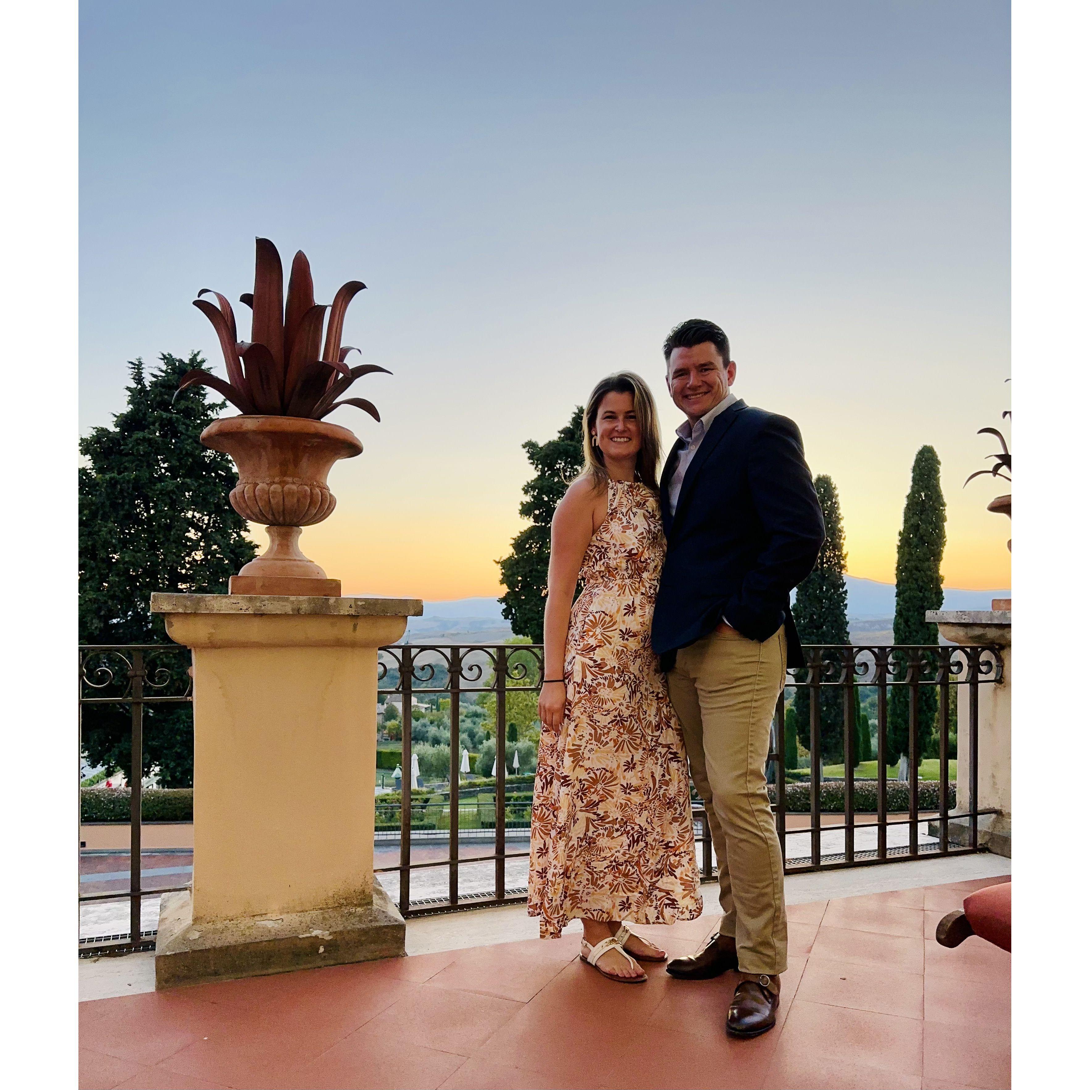 Right before getting engaged in Tuscany, Italy (2023)