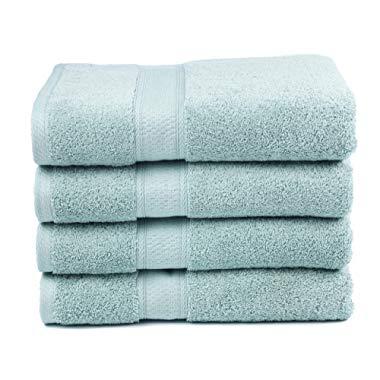 Ariv Collection Premium Bamboo Cotton Bath Towels - Natural, Ultra Absorbent and Eco-Friendly 30" X 52" (Duck Egg)