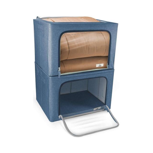 Sorbus Large Foldable Storage Box Organizer Blue
