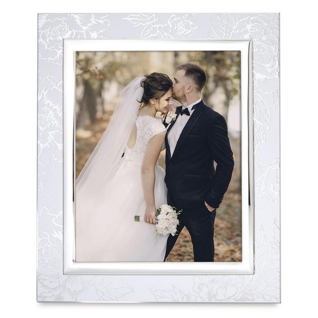Lenox® Peony 8-Inch x 10-Inch Picture Frame in Silver