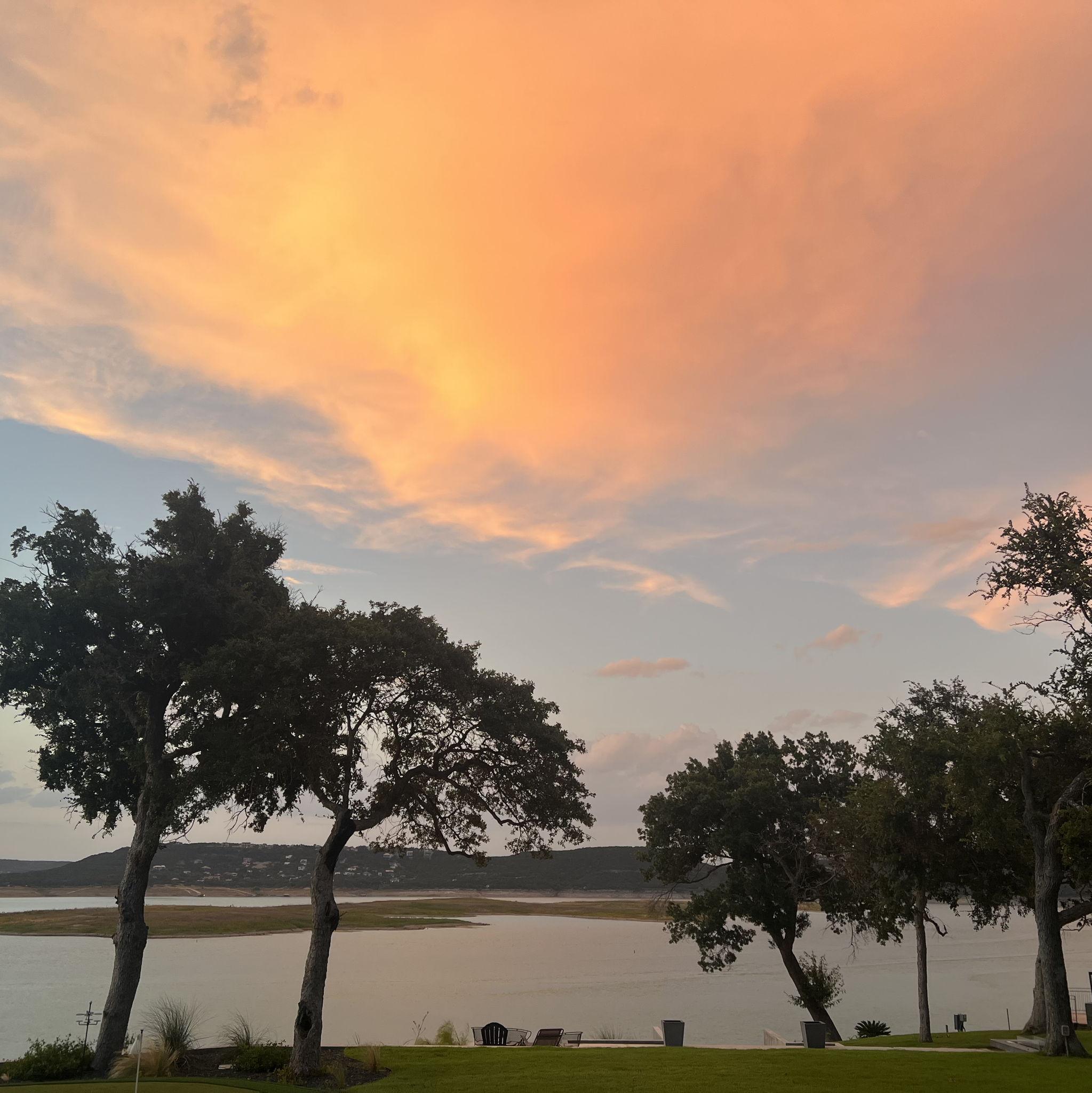The view from the lake house
