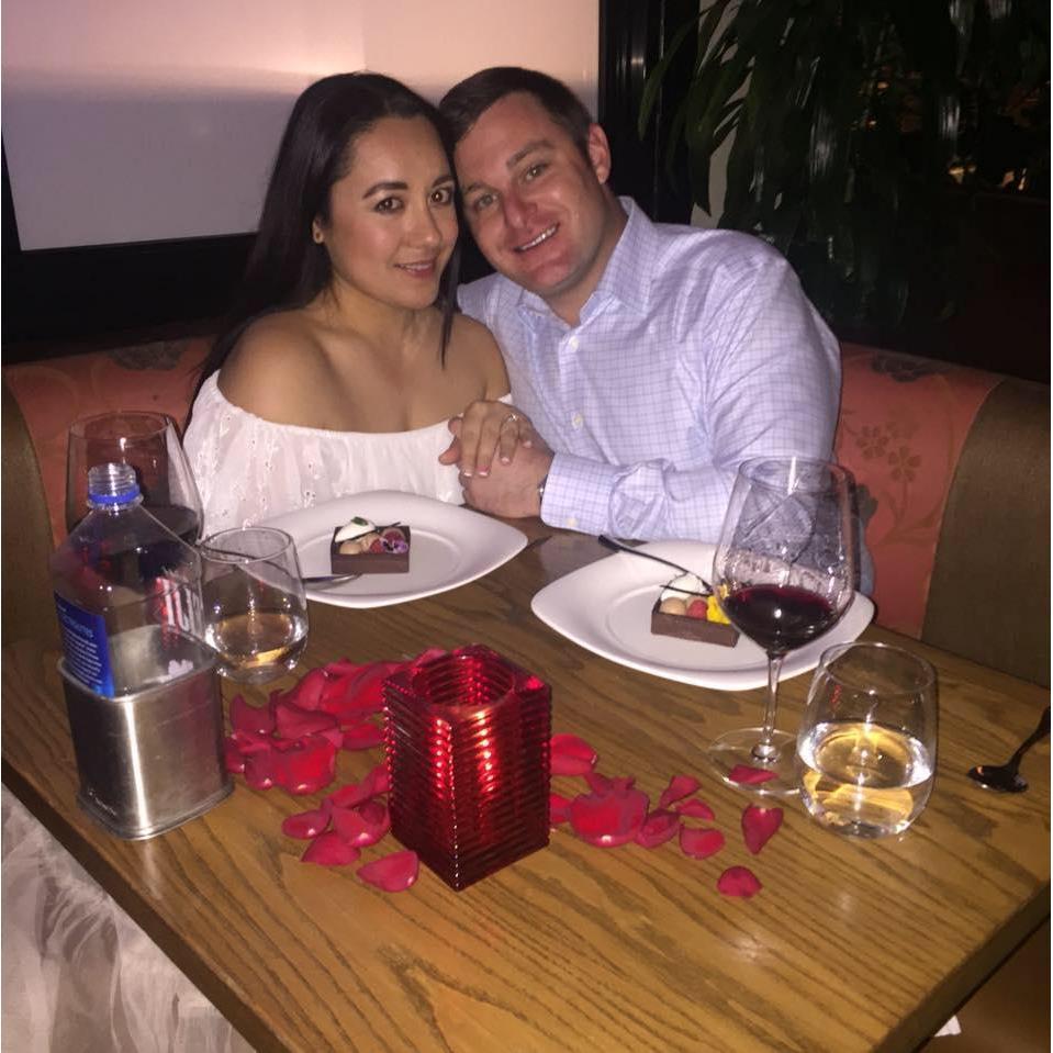 The night Eric proposed to Kamala on Valentine's Day, 2017.