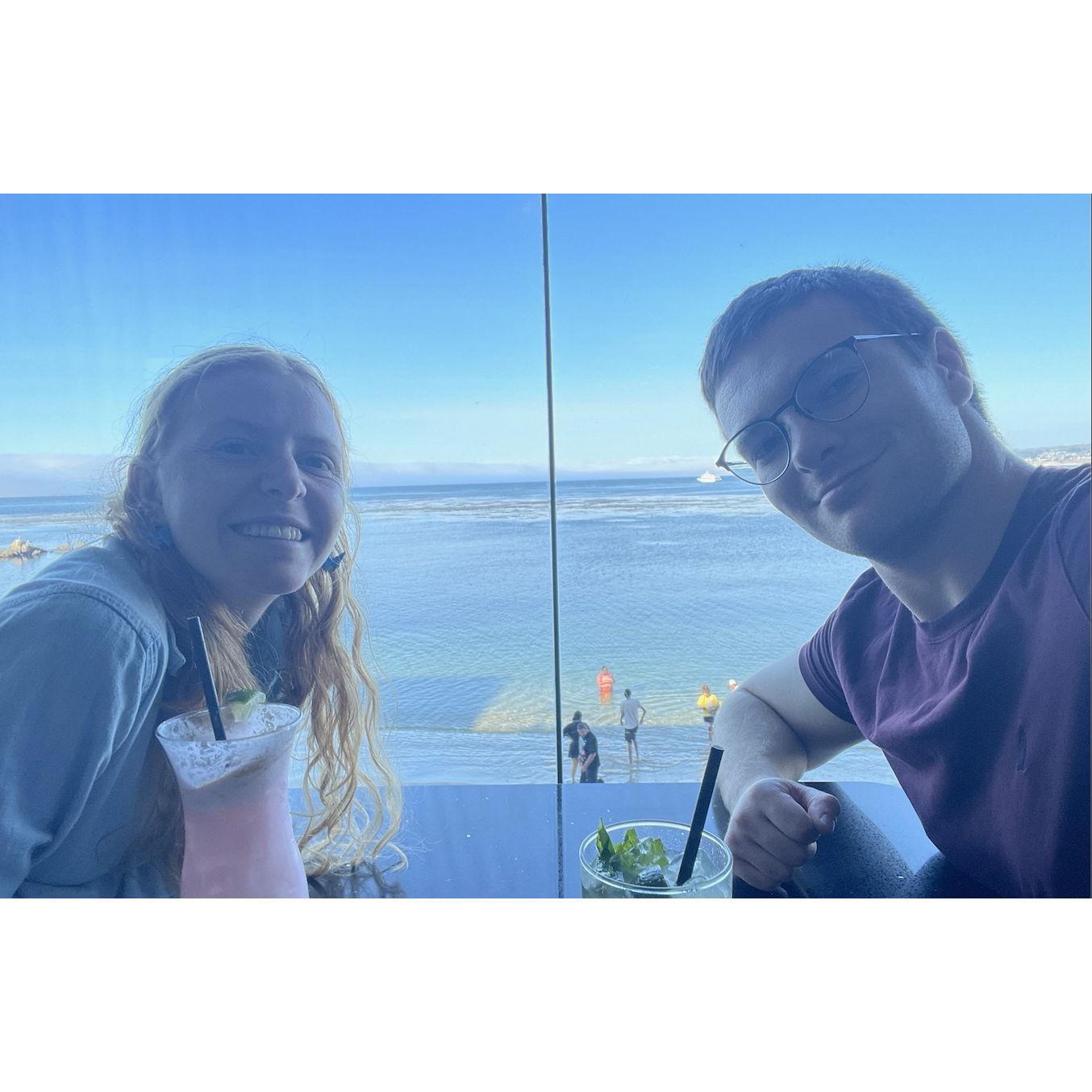 Dinner in Monterey before David's first day of grad school