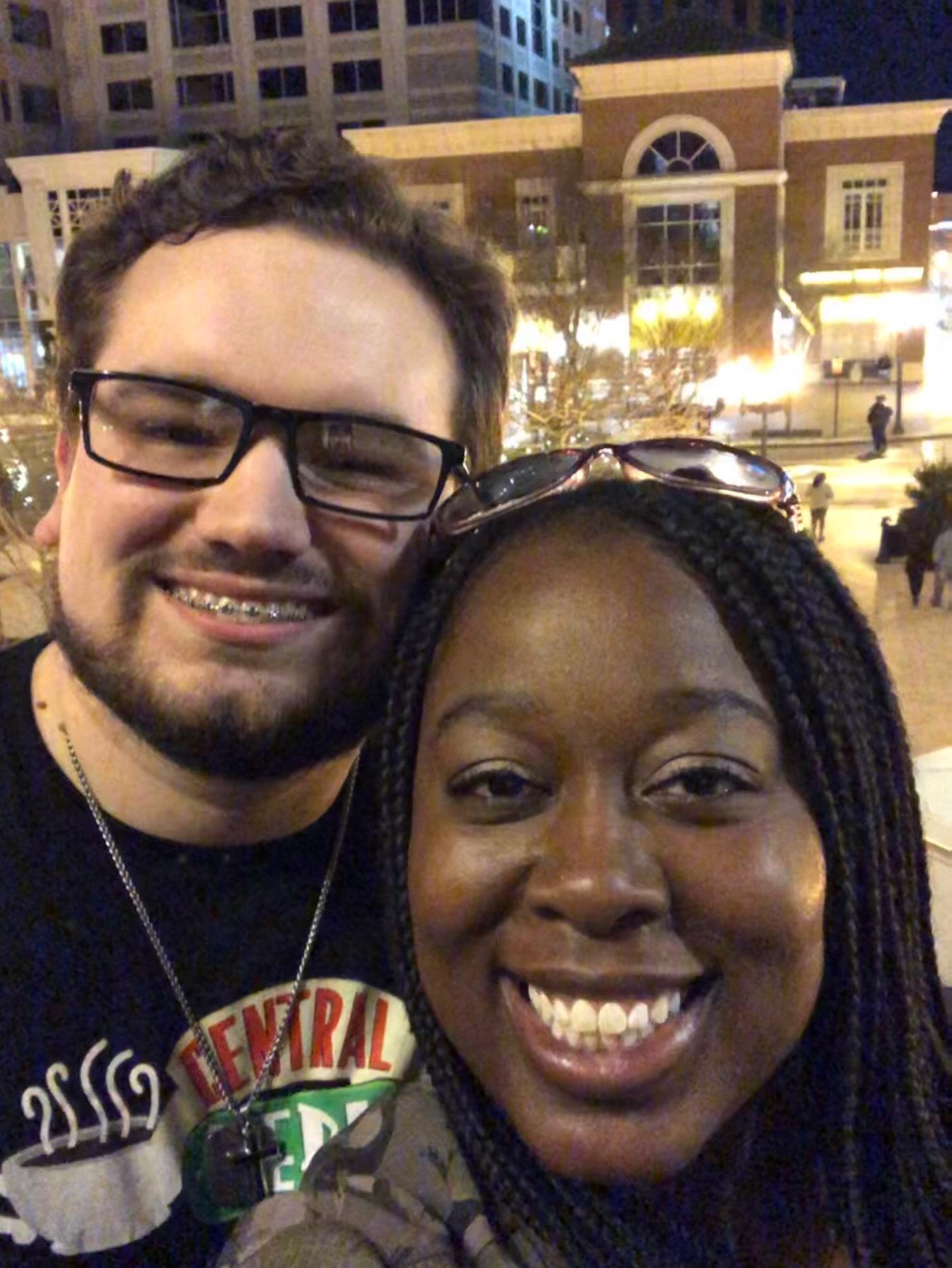 Right before we went to see comedian KevOnStage!!