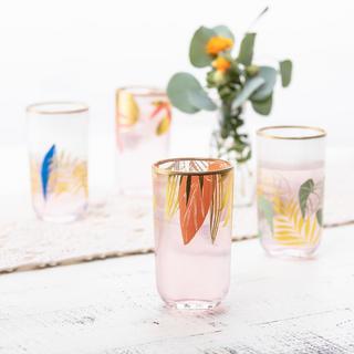 Ocean Drive Iced Drinking Glass, Set of 4
