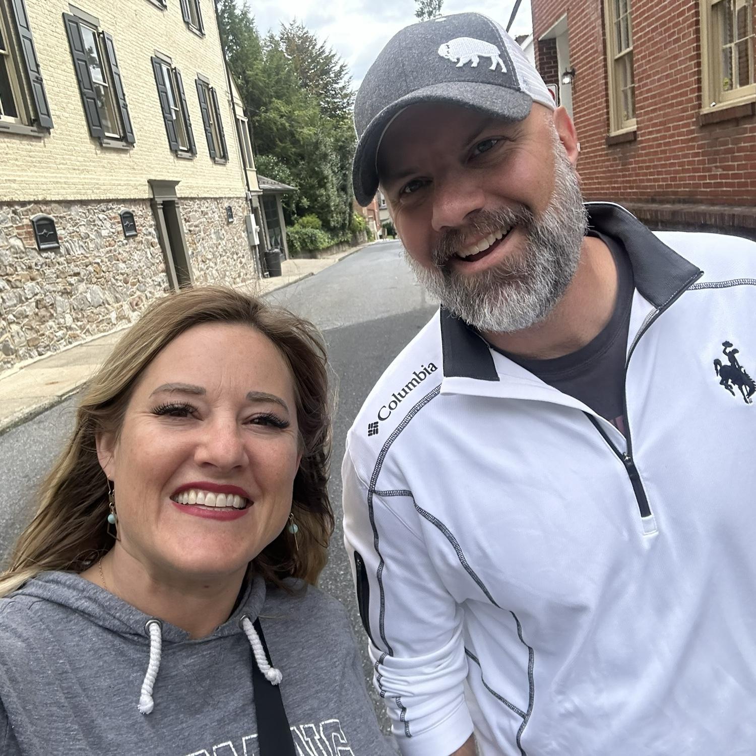 Corey visiting my hometown