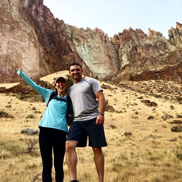 After rock-climbing at Smith Rock!