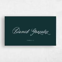 Green Wedding Place Card - Devan