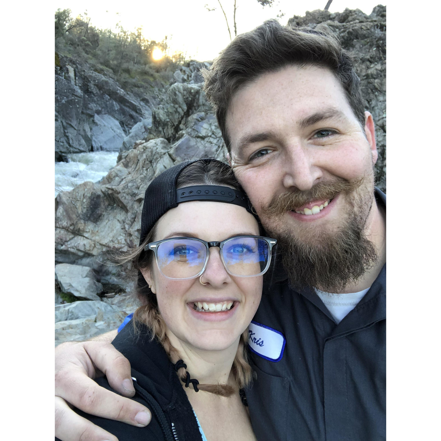 An after work adventure turned into sitting by the river as the sun went down, listening to the rushing water, and enjoying being together.
