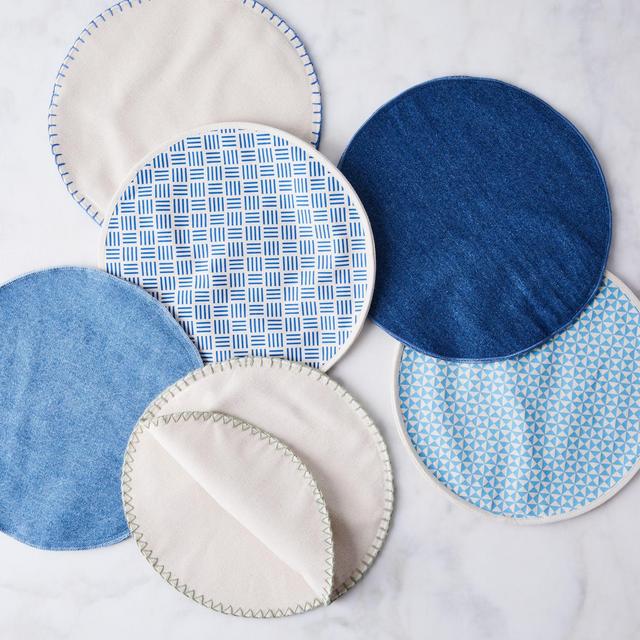 Tortilla Warmer, Blue Stitch