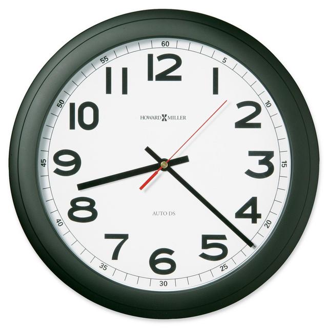 Howard Miller Norcross 12.25-Inch Wall Clock in Black