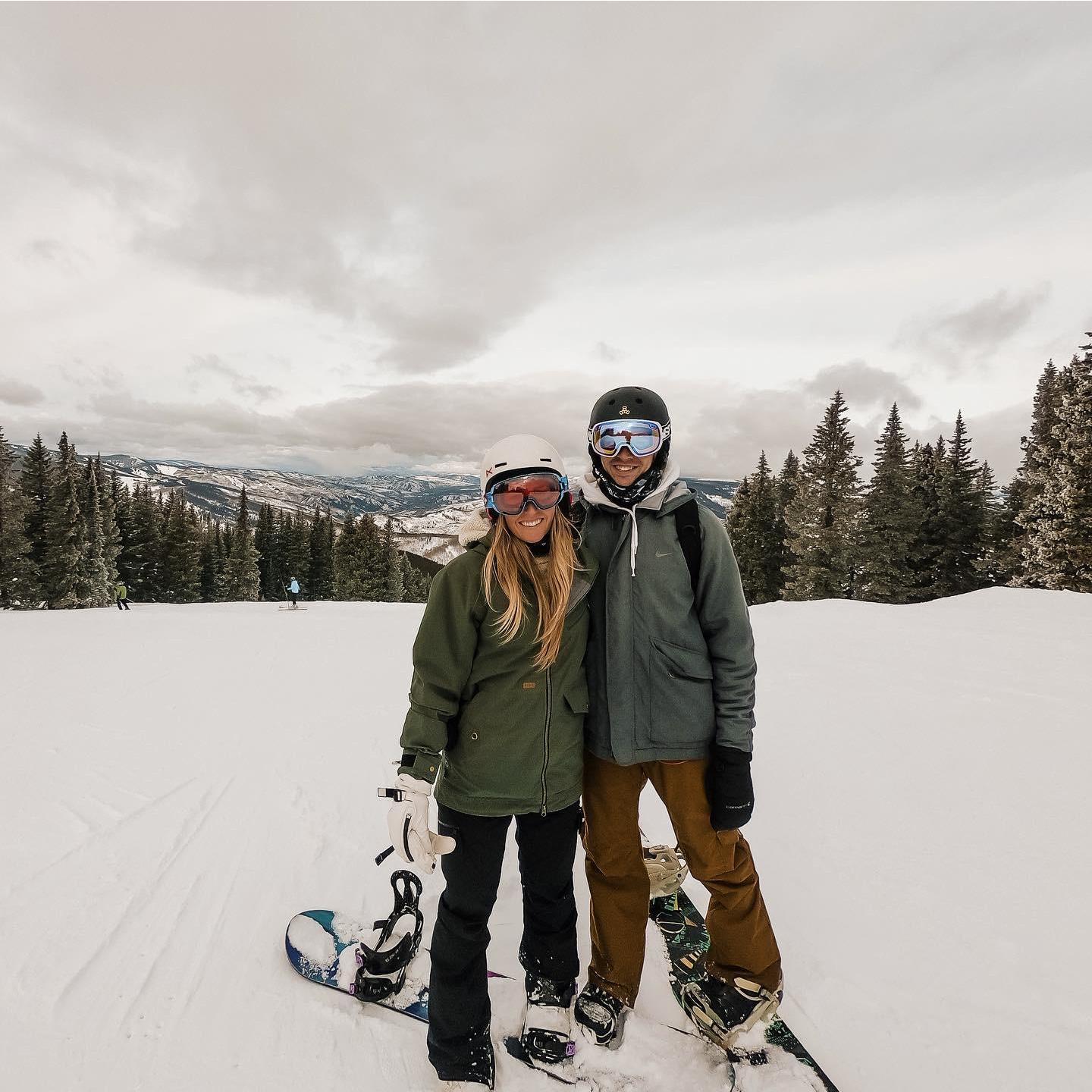 Moments before riding down the mountain in Vail, CO to the proposal spot on 3/13/20!