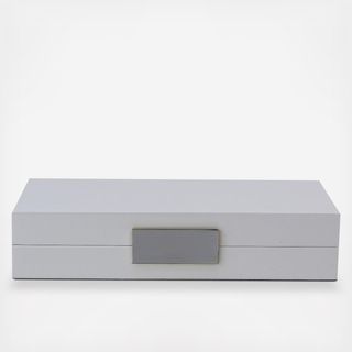 Lacquered Silver Hinge Jewelry Box