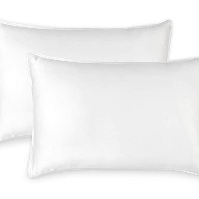Pure Bamboo King Pillowcase 2 Piece Set - 100% Organic Bamboo - Soft, Breathable, Moisture-Wicking, Hypoallergenic, Luxury Sateen Fabric with Envelope Closure (2 King Pillowcases, White)