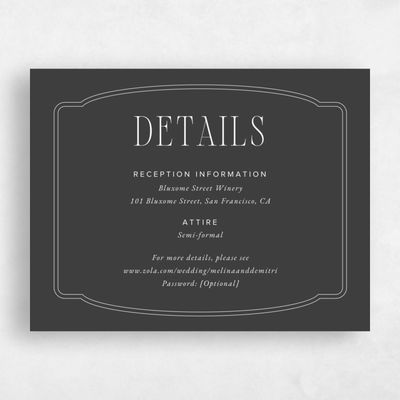 Grey Bordered Wedding Enclosure - Ivette